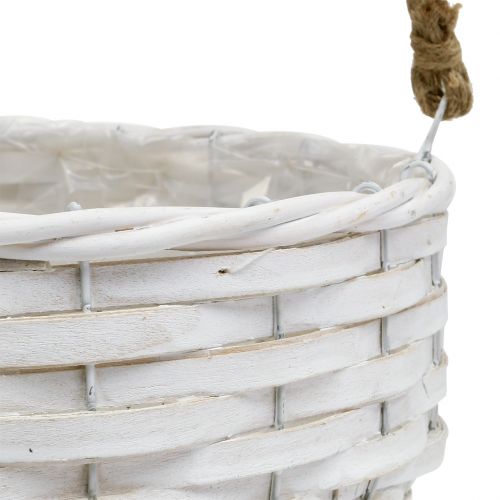 Floristik24 Kukkakori valkoisen ripustamiseen Ø23cm L68cm