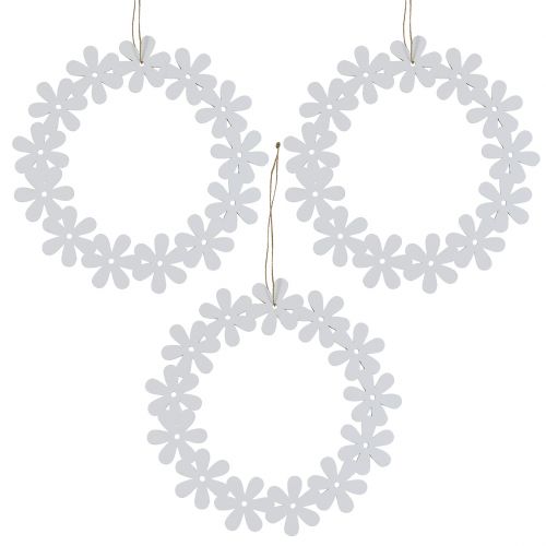 Floristik24 Kukkaseppele puu valkoinen Ø15cm 8kpl