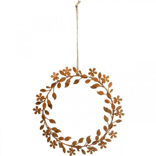 Floristik24 Kukkaseppele metalli koriste ruoste look seppele kevät koriste Ø20cm 3 kpl