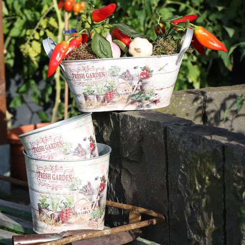 kohteita Kukkaruukku pieni metallivärinen Fresh Garden H16cm 2kpl