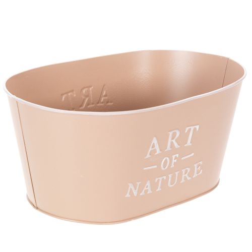 Soikea sinkkikulho, antiikkiruusu, 27 × 18 cm, korkeus 12,5 cm | Floristik24.fi