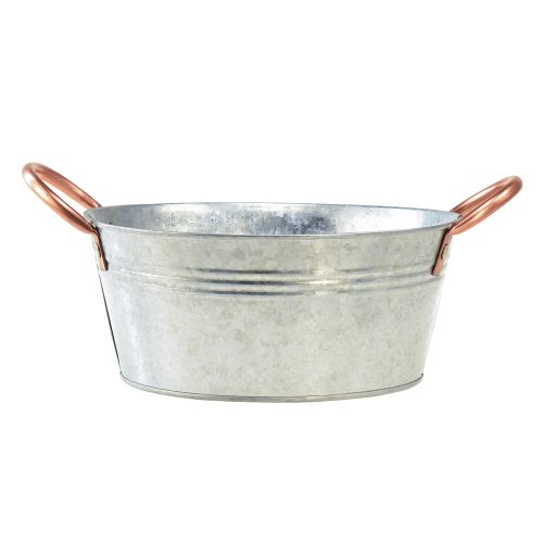 kohteita Kukkakulho pyöreä kahvoilla metallikulho Ø21cm K9,5cm