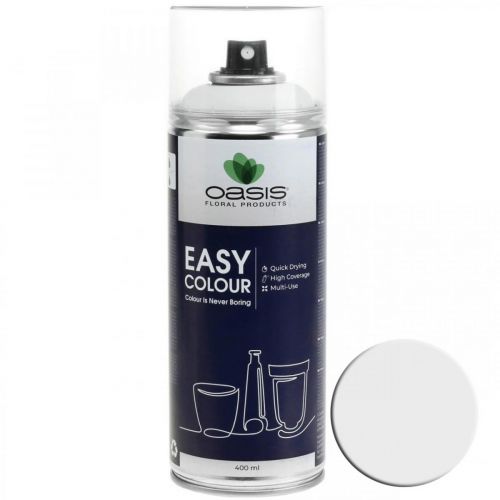 Floristik24 OASIS® Easy Color Spray, maalispray valkoinen, talvikoristelu 400ml
