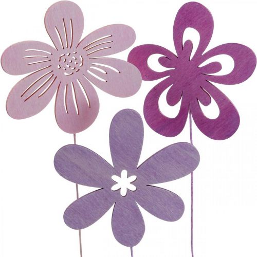 Puutarhan pylväs kukka kukkapuikko Violetti/violetti/vaaleanpunainen Ø9,5cm 15kpl