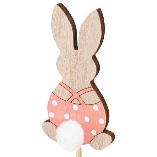 kohteita Kukkapuikko Värikäs Pupu Puukoristeet Pääsiäinen 6cm 12 kpl