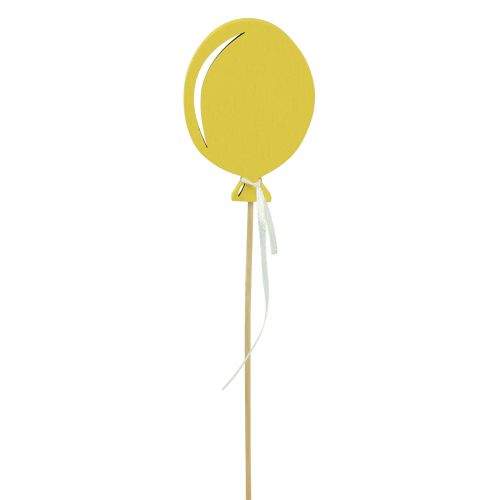 Kukkatulppa kimpun koristelu kakkupäällystä ilmapallo keltainen 28cm 8kpl