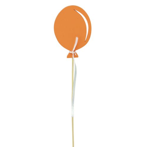 Kukkatulppa kimpun koristelu kakkupäällinen ilmapallo oranssi 28cm 8kpl