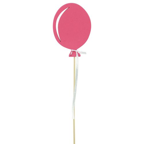 Kukkatulppa kimpun koristelu kakkupäällinen ilmapallo pinkki 28cm 8kpl