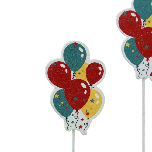 kohteita Kukkatulppa kimppu koristeellinen kakkupäällinen ilmapalloja värikkäitä 26cm 15 kpl