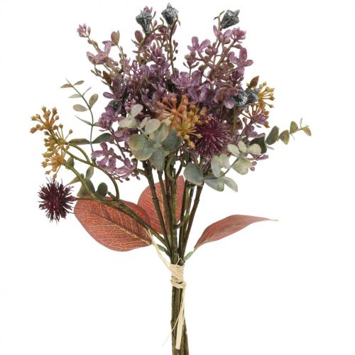 Floristik24 Kukkakimppu keinotekoinen ohdake eukalyptuskimppu kukkakoriste 36cm