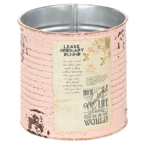 Floristik24 Kukkaruukku koristeellinen lohi metallinen kesäkoriste Ø11cm K10.5cm