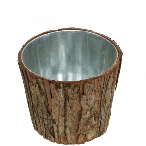 Floristik24 Istutuskone, kukkaruukku korkea, puunkuoren koristelu Ø19cm K15,5cm