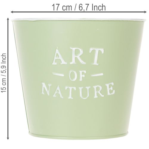 kohteita Sinkkiruukku Art of Nature mintunvihreä Ø17,5cm K15cm