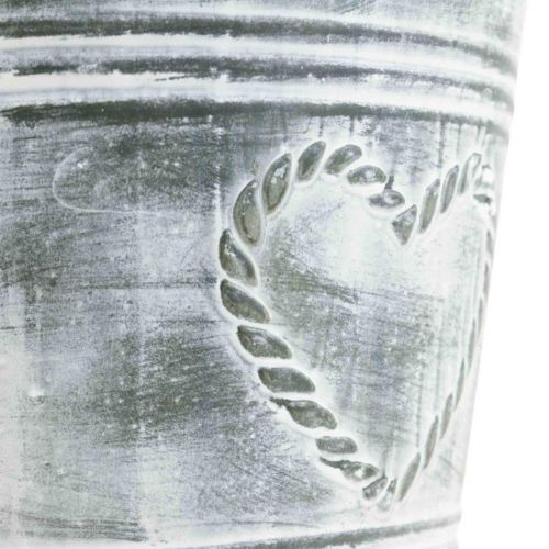 kohteita Kukkaruukku nuhjuinen tyylikäs metallisydän Ø17,5 cm K15,5 cm