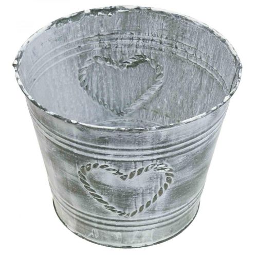 kohteita Kukkaruukku Shabby Chic istutuskone metallisydän Ø22cm K17,5cm