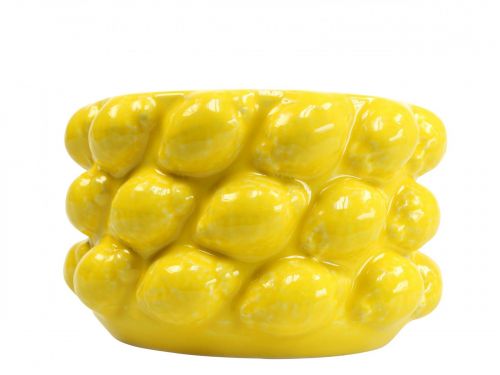 kohteita Kukkaruukku sitruunaistutin keraaminen keltainen Ø18,5cm K12cm