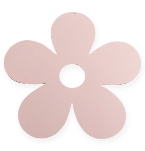 Floristik24 Puinen kukka ripustettavaksi Ø25cm vaaleanpunainen