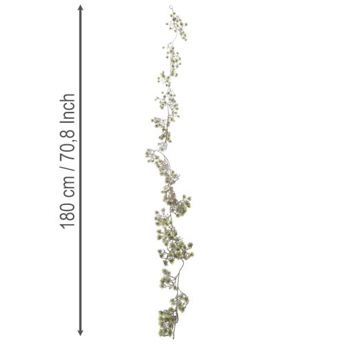 Keinotekoinen bonsai-seppele, hienosti lumen peitossa, 180 cm | Floristik24.fi