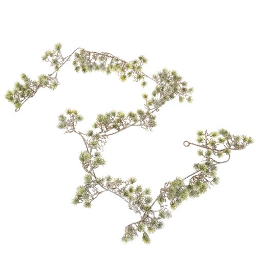 Keinotekoinen bonsai-seppele, hienosti lumen peitossa, 180 cm | Floristik24.fi
