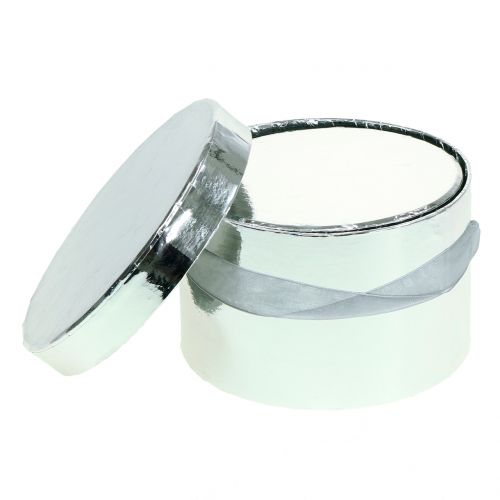 Floristik24 Kukkalaatikko hopea Ø14/16cm 2kpl