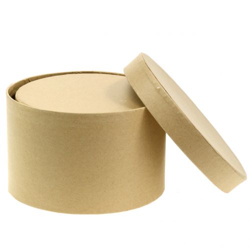Floristik24 Laatikko pyöreä kukkalaatikko luonto Ø14 / 16cm 2kpl