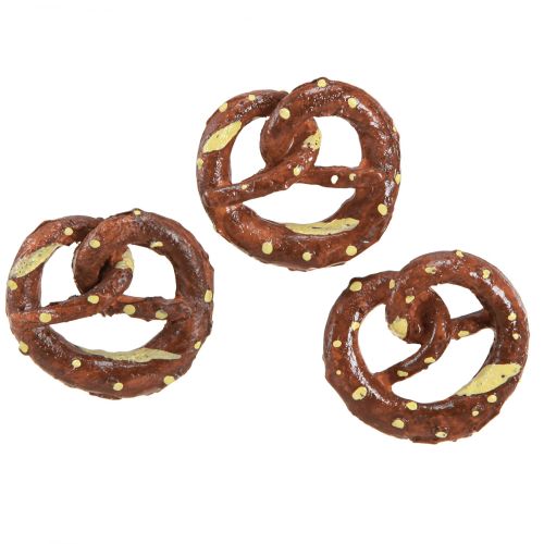 kohteita Pretzel koristelu sprinkle koriste ruskea mini keinotekoinen pretzels 4cm 6 kpl