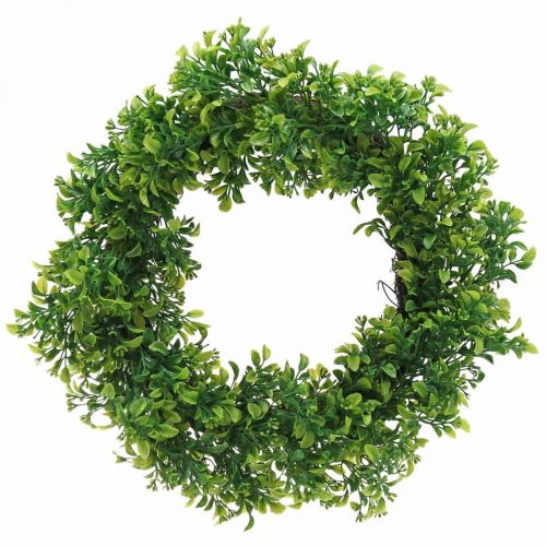 Puksipuuseppele keinotekoinen deco-seppele vihreä Ø41cm