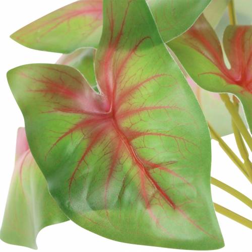 kohteita Keinotekoinen caladium kuusilehtinen vihreä/vaaleanpunainen keinotekoinen kasvi kuin todellinen!