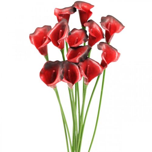 Calla red bordeaux tekokukat nippuna 57cm 12kpl