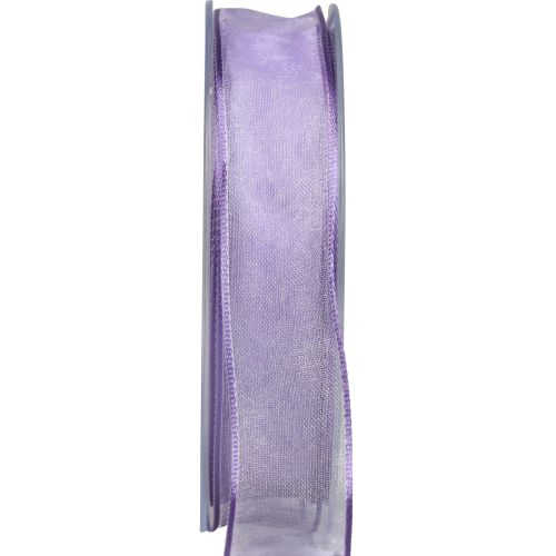 Floristik24 Sifonki nauha organza nauha organza violetti 25mm 20m