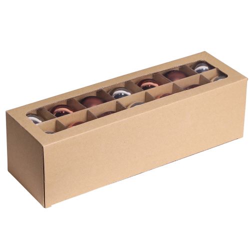 Joulukuusipallot hopea-aprikoosilasipallot Ø5cm 24 kpl | Floristik24.fi