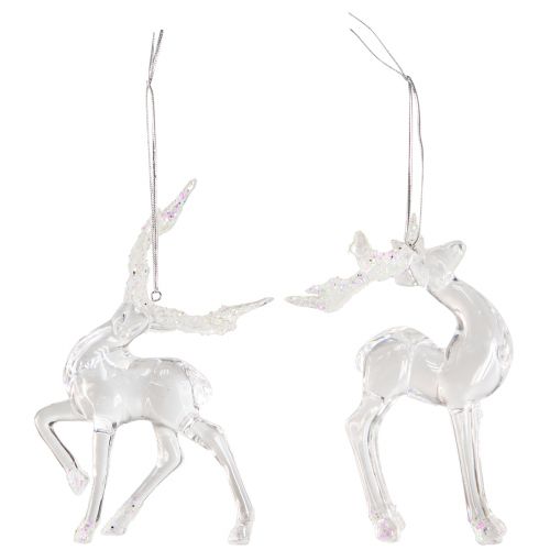 kohteita Joulukuusikoristeet peura koristefiguuri akryyli 12,5/15cm 2kpl