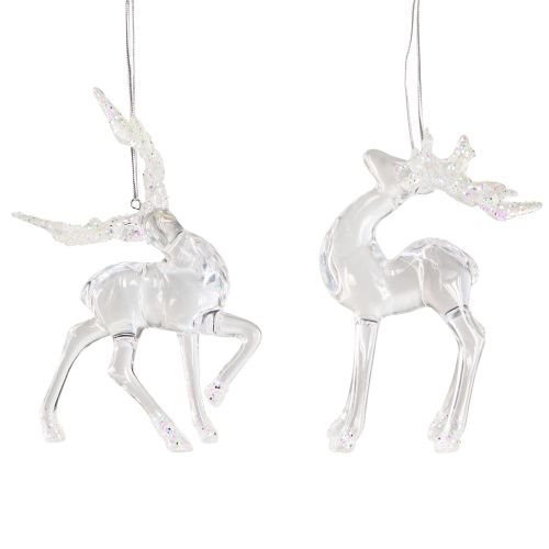 kohteita Joulukuusikoristeet peura koristefiguuri akryyli 12,5/15cm 2kpl
