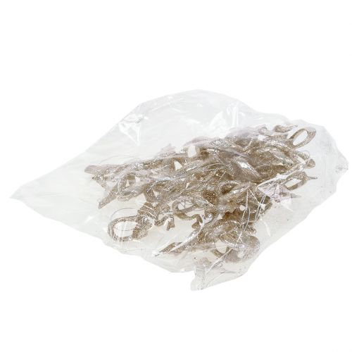 Floristik24 Joulukuusen koristelanka 9cm kimaltelevalla kulta 12kpl