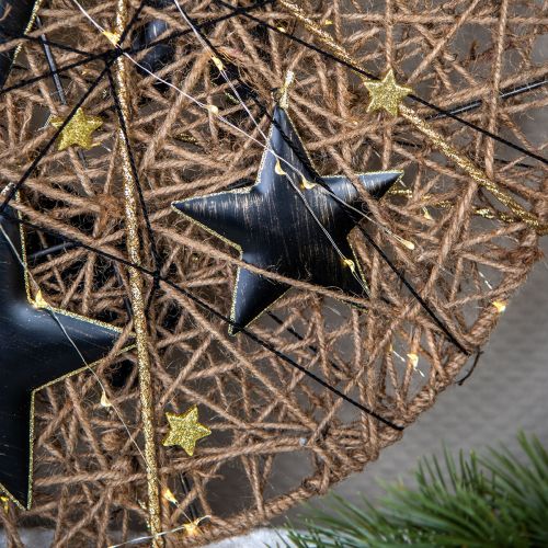 kohteita Joulukuusikoristeet koristeellinen tähti metalli musta kulta Ø11cm 4kpl