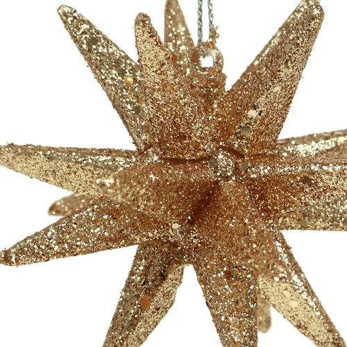 kohteita Joulukuusenkoristeet kimaltelevat tähdet 7,5 cm 8kpl kulta