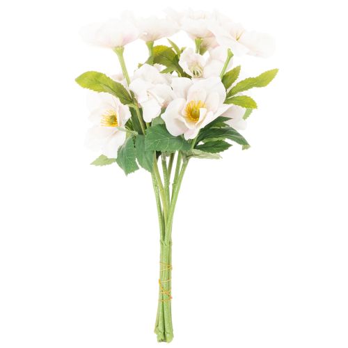 Keinotekoinen jouluruusujen kimppu, joulukimppu, 35 cm, 6 kpl | Floristik24.fi