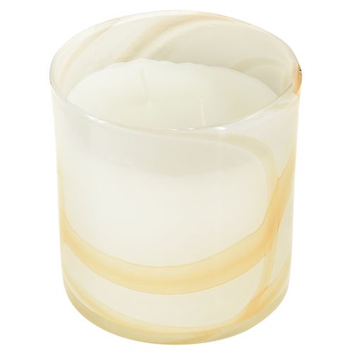 Citronella kynttilän tuoksukynttilä valkoisessa lasissa Ø12cm K12,5cm