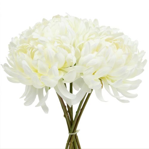 Floristik24 Koristeellinen krysanteemikimppu valkoinen 28cm 6 kpl