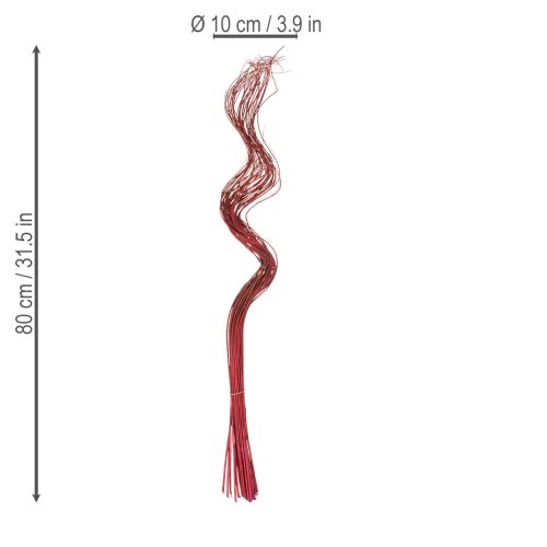 kohteita Kuivattu koristeellinen kiharapajun oksa luovaan kukka-asetteluun ja kodin asusteihin 80 cm 70 g