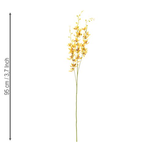 kohteita Keinotekoinen Cymbidium-orkidea kukkavarreksi tyylikkääseen koristeeseen, 95 cm, 2 kpl