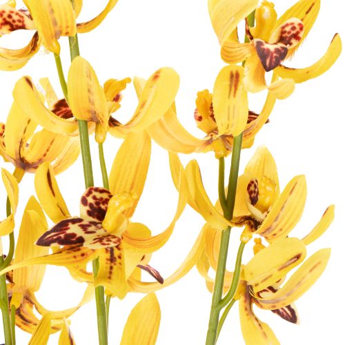 kohteita Keinotekoinen Cymbidium-orkidea kukkavarreksi tyylikkääseen koristeeseen, 95 cm, 2 kpl