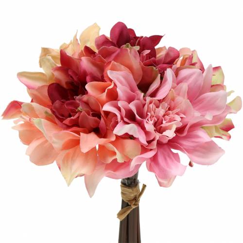 Floristik24 Dahlia-kimppu 28cm vaaleanpunainen, kerma 6kpl