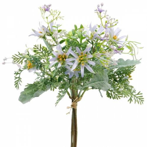 Deco kukkakimppu, silkkikukat violetti, kevät Deco, keinotekoinen Asters neilikat ja Eucalyptus