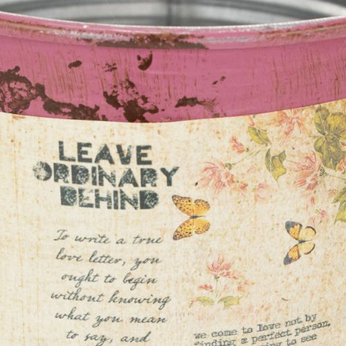 kohteita Koristeellinen violetti metallinen istutuspurkki, Ø15,5 cm, korkeus 15 cm