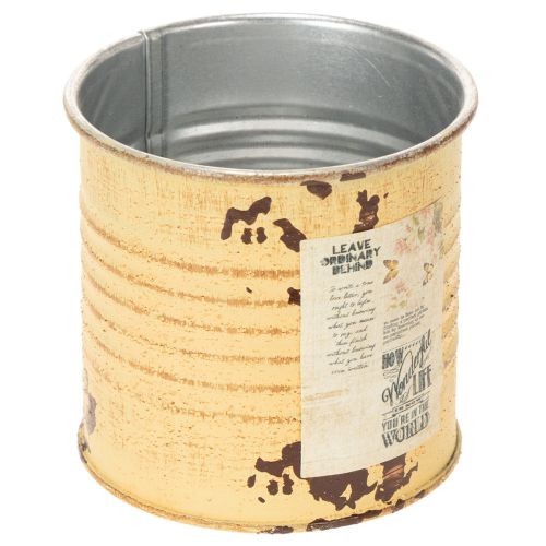 kohteita Koristeellinen peltirasia, kesäaprikoosin väri, metallirasia, kukkaruukku, Ø8cm K7.5cm