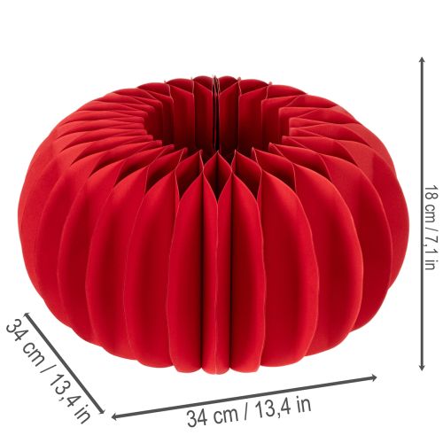 Hunajakennopaperista kurpitsan koristepaperia 34cm 2kpl | Floristik24.fi