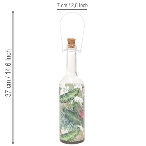 Koristeellinen LED-flamingo-pullo 37,5 cm lämmin valkoinen 2 kpl | Floristik24.fi