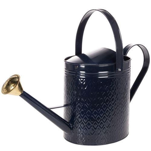 Koristeellinen kastelukannu, vintage-sinistä ja kultaista ruudullista metallia, retromuotoilu sisäkäyttöön, puutarhaan tai parvekkeelle, 65 cm ostaa | Floristik24.fi