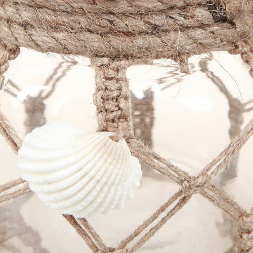 kohteita Koristeellinen lasi makrameen kuoret merellinen Ø11cm K12.5cm 2kpl